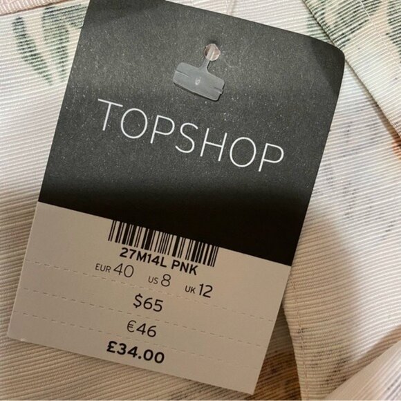 NWT Topshop Women's Floral Print Skirt US Size 8 - Picture 8 of 9